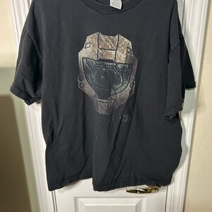 Delta Black Tee with Silver Graphic